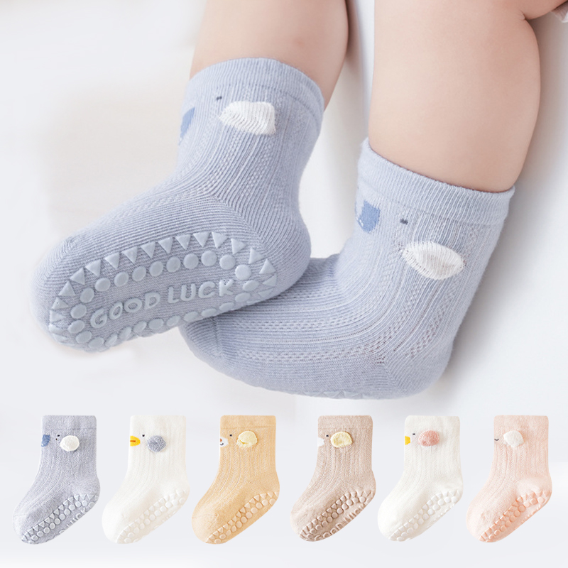 Unisex Baby Socks Non Slip - 3 أزواج من الجوارب الكرتونية للأطفال