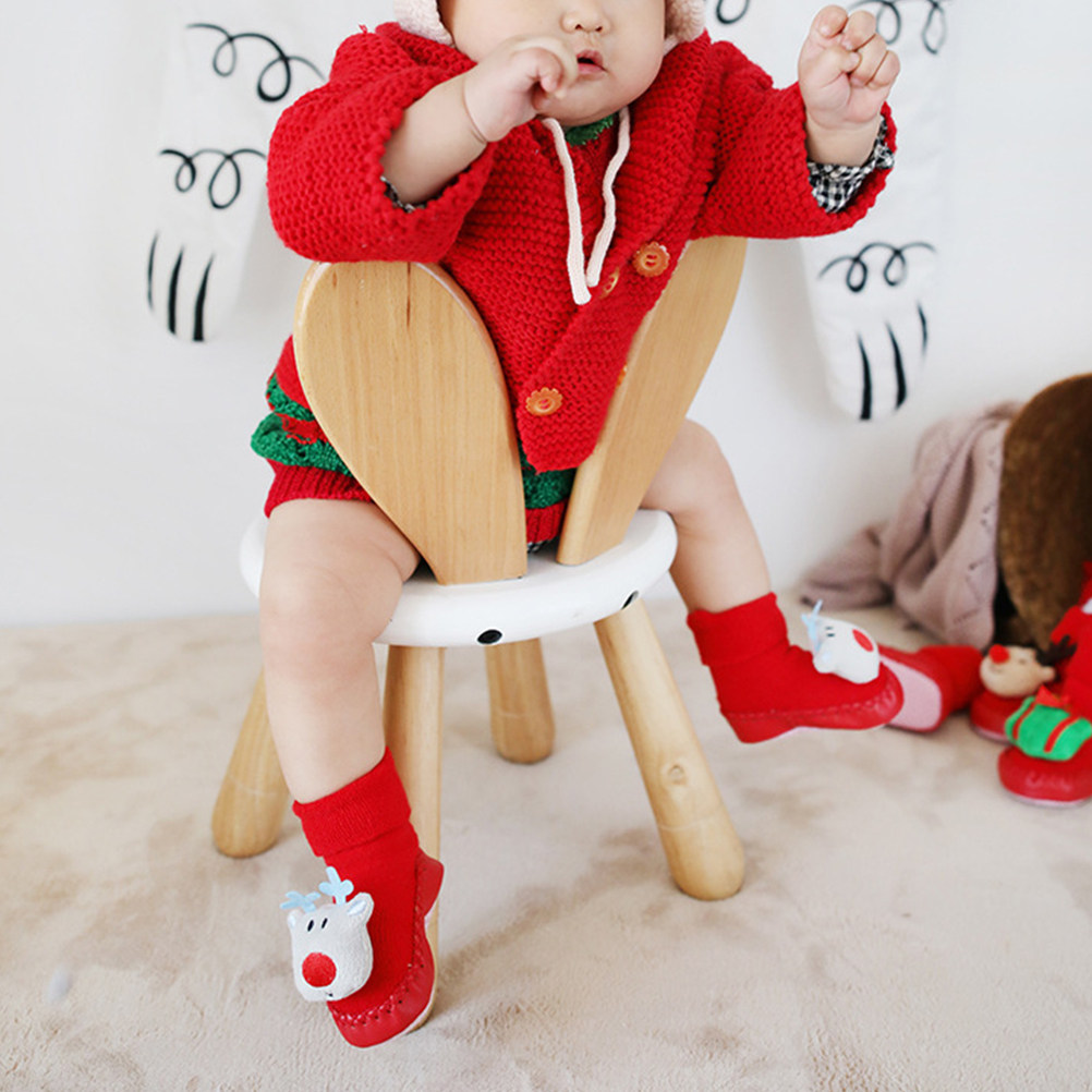Unisex Baby Socks Non Slip - زوج واحد من جوارب عيد الميلاد