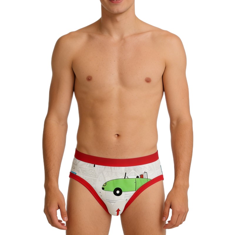 Diapering - سراويل داخلية رجالية بنمط كرتوني لطيف،