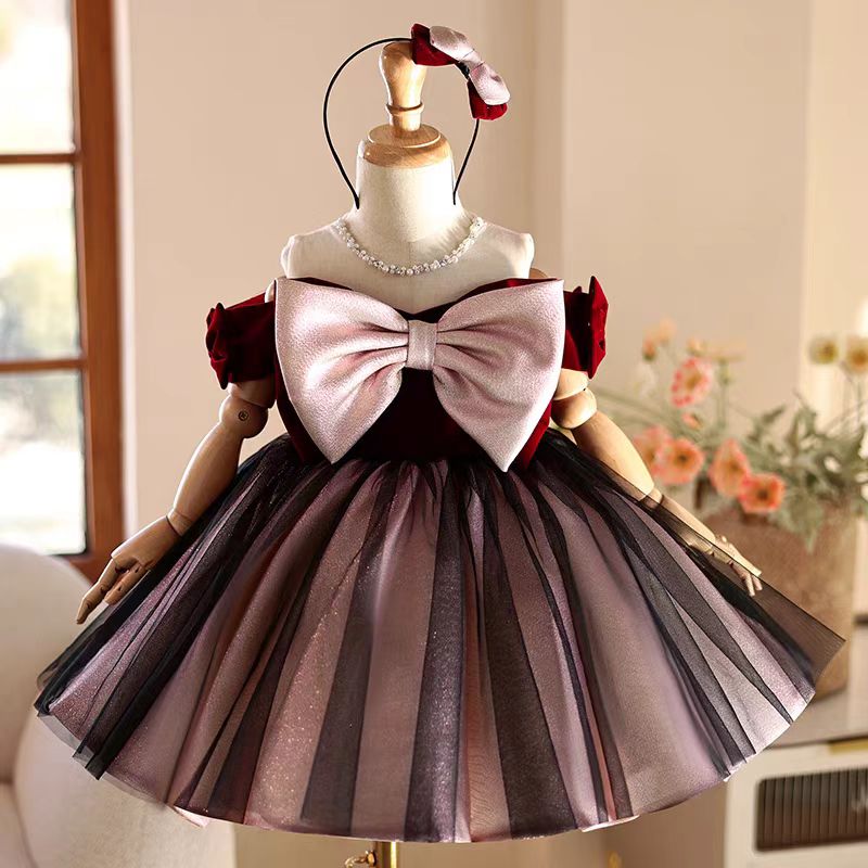Toddler Girl Tulle Party Dress - فستان Jill Wish J464 أنيق للفتيات