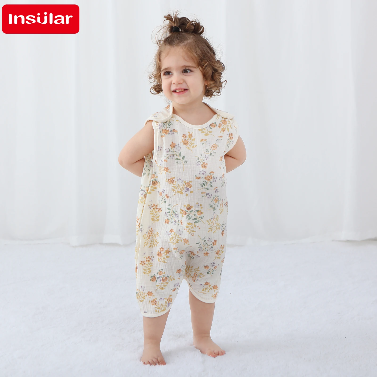 Newborn Baby Girl Romper Floral - بدلة نوم للأطفال حديثي الولادة من
