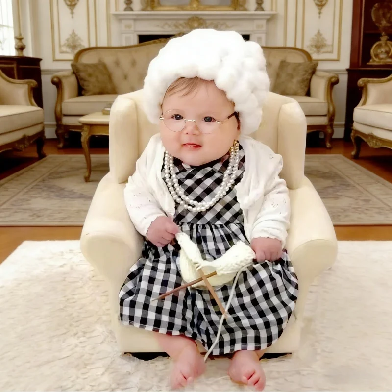 Infant Photography Props Outfit - ملابس تصوير المواليد الجدد: زي الجدة
