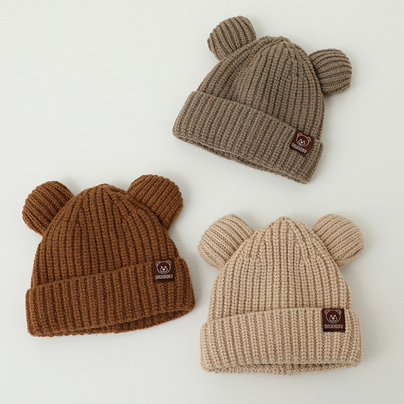 Infant Beanie Hat With Ears - الدب الطفل الشتاء قبعة الكرتون آذان
