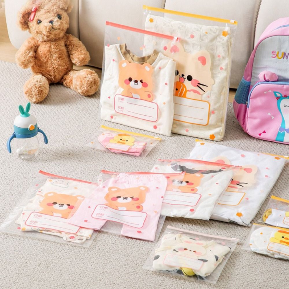 Baby Clothes - حقيبة تخزين كرتونية جديدة متعددة الأحجام،