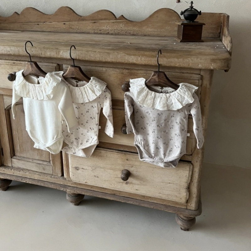 بذلة بياقة دانتيل بأكمام طويلة - مراجعة Newborn Baby Girl Romper Floral وسعره