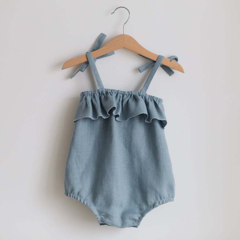 الصيف طفلة الملابس رومبير Bowk - مراجعة Baby Summer Linen Sleeveless Jumpsuit وسعره