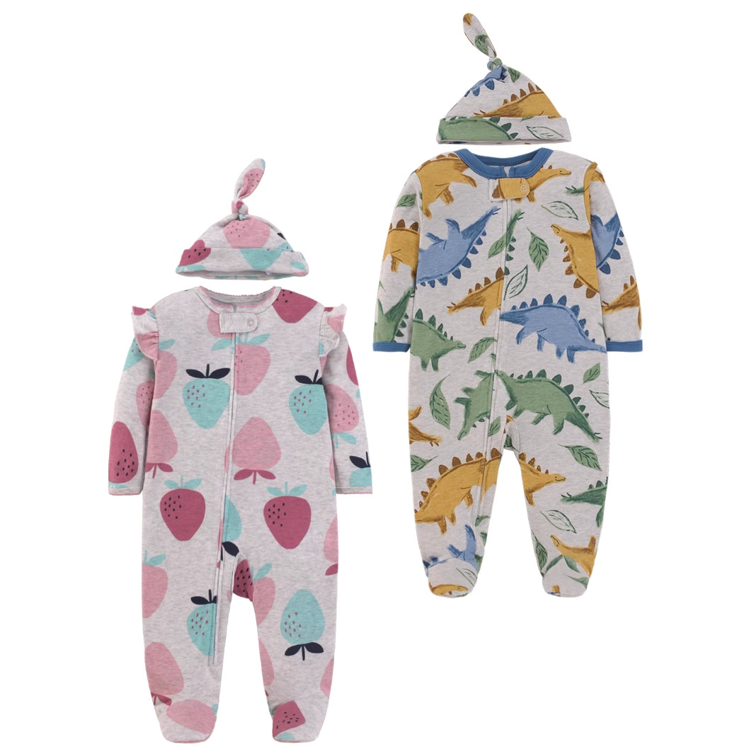 أفرول أطفال حديثي الولادة من ا - مراجعة Cotton Baby Onesies Zipper وسعره