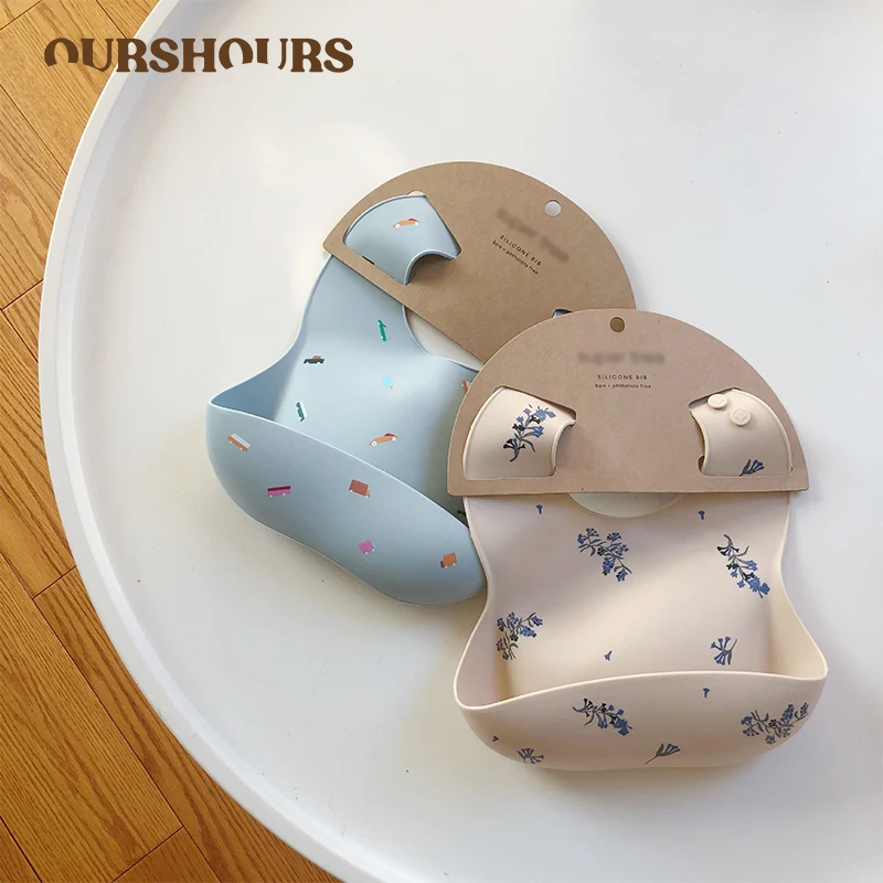 المرايل الطفل Ins نمط طباعة مق - مراجعة Waterproof Baby Bibs Silicone وسعره