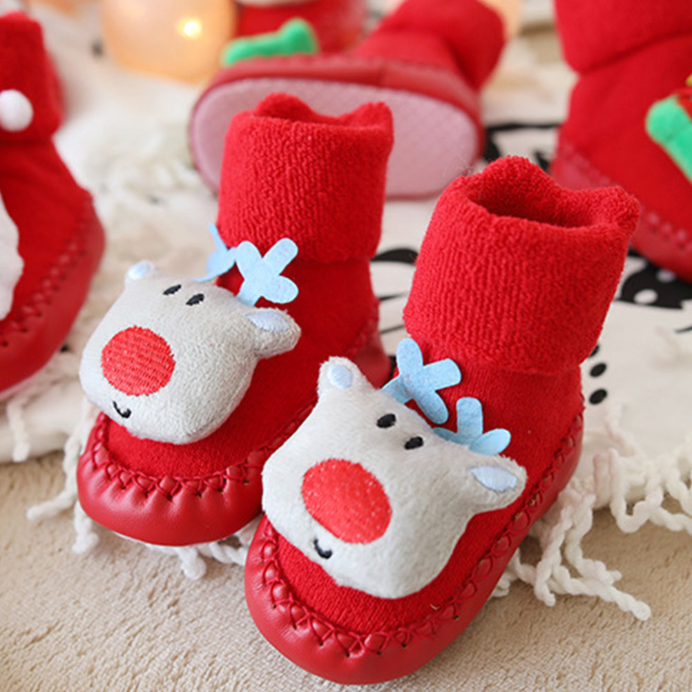 زوج واحد من جوارب عيد الميلاد  - مراجعة Unisex Baby Socks Non Slip وسعره