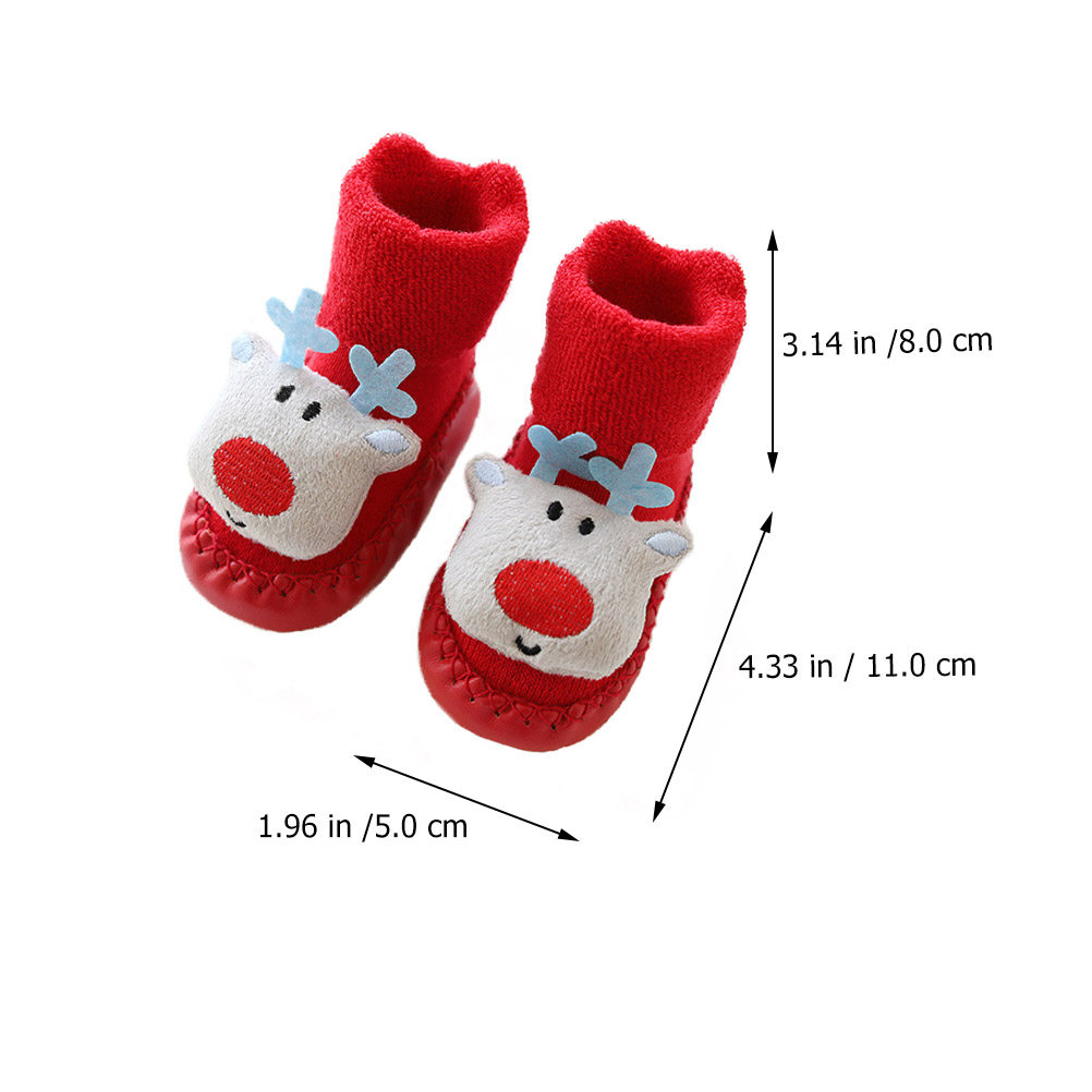 زوج واحد من جوارب عيد الميلاد  - مراجعة Unisex Baby Socks Non Slip وسعره