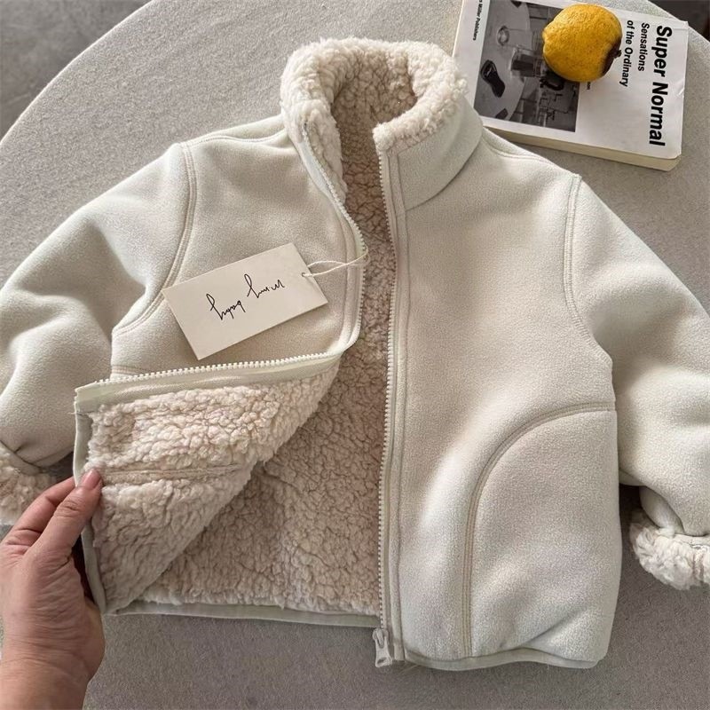 جاكيت فرو صناعي أنيق للأطفال ا - مراجعة Toddler Boy Winter Fleece Jacket وسعره