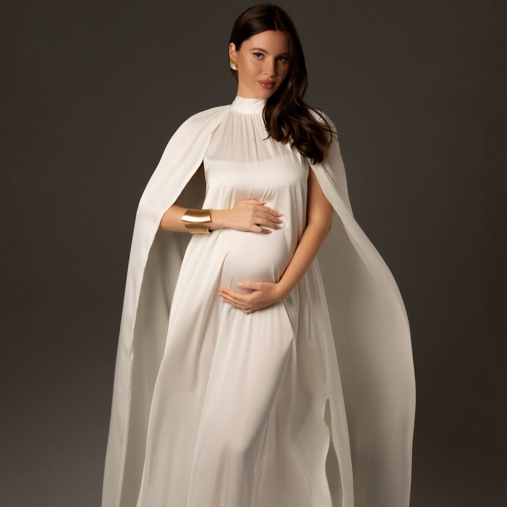 فستان تصوير للحوامل مع عباءة أ - مراجعة Maternity Wear وسعره