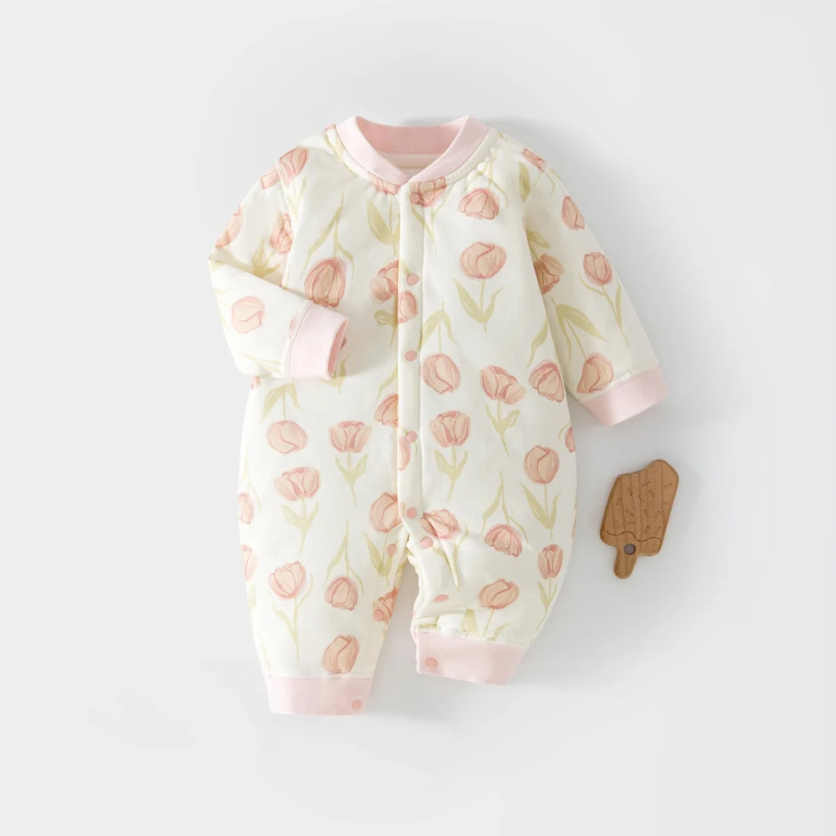 بدلة أطفال حديثي الولادة خريف  - مراجعة Newborn Baby Girl Romper Floral وسعره