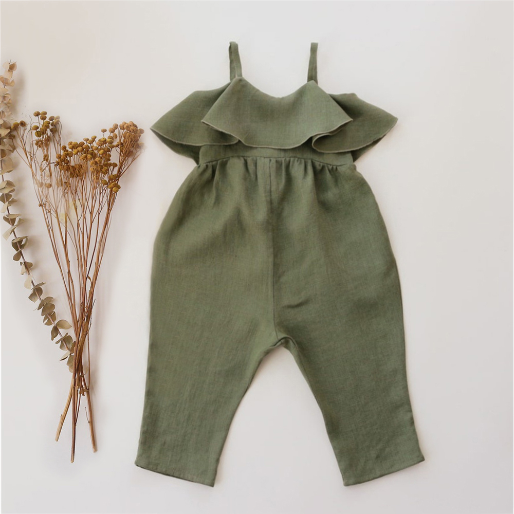 ملابس صيفية للأطفال الرضع ملاب - مراجعة Baby Summer Linen Sleeveless Jumpsuit وسعره
