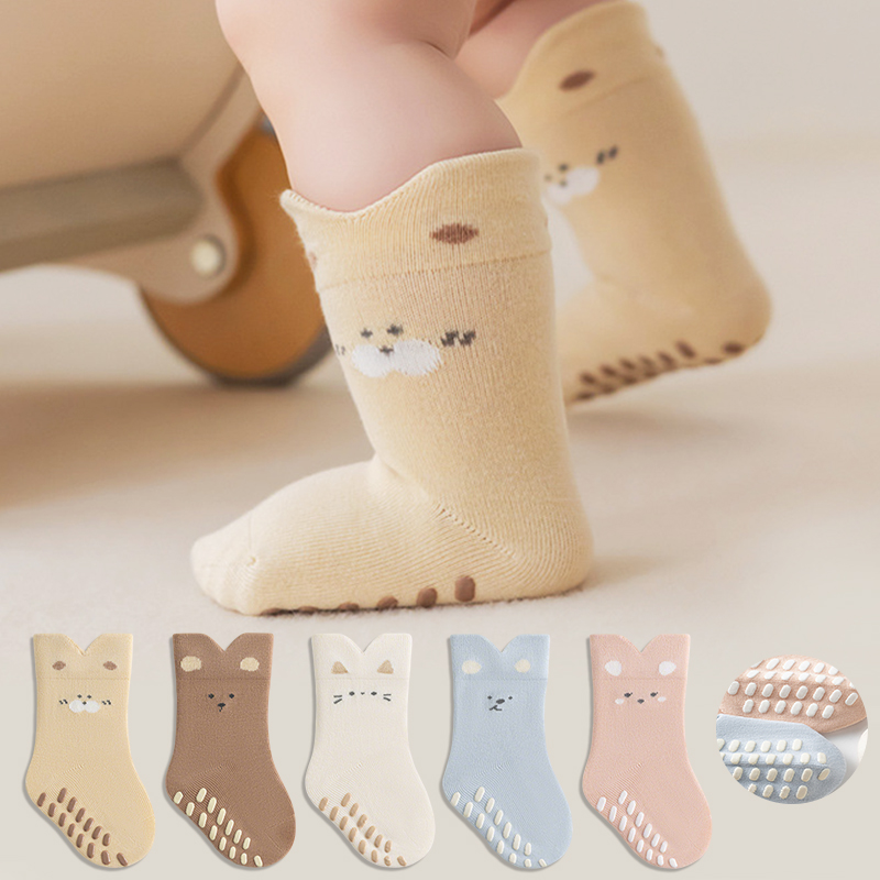 3/5 أزواج من الجوارب المضادة ل - مراجعة Unisex Baby Socks Non Slip وسعره