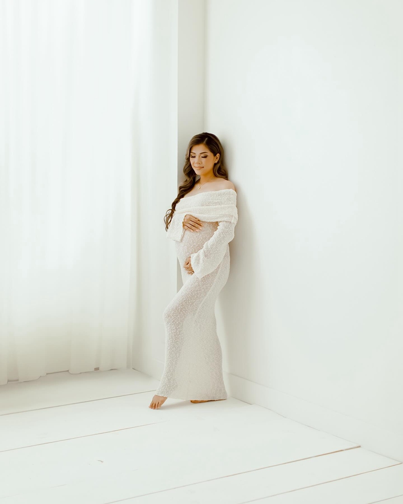 الأمومة التقطت الصور فستان طوي - مراجعة Maternity Wear وسعره