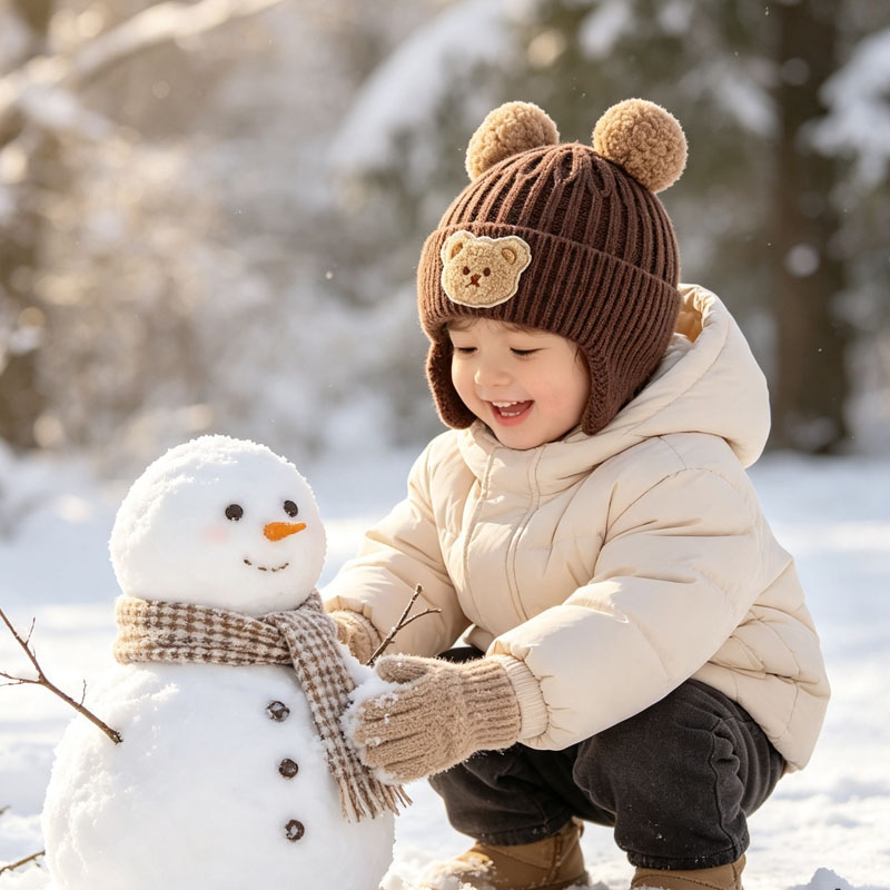 1-10 قطع قبعة شتوية محبوكة للأ - مراجعة Infant Beanie Hat With Ears وسعره