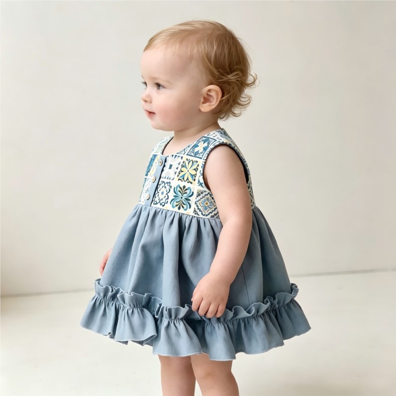 طقم رومبير قطني كتان عصري للأط - مراجعة Baby Summer Linen Sleeveless Jumpsuit وسعره