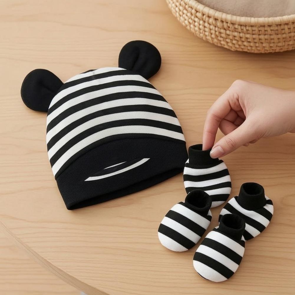 قفازات مضادة للخدوش للمواليد ا - مراجعة Infant Beanie Hat With Ears وسعره