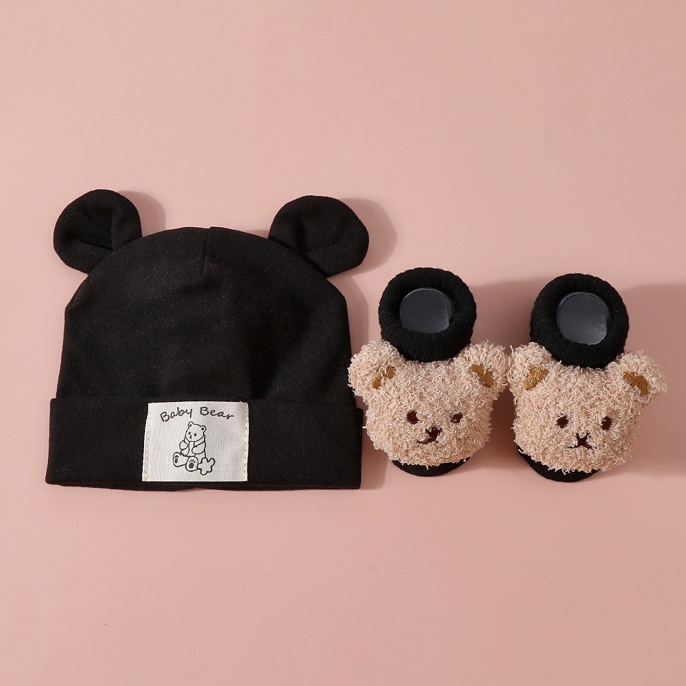 طقم قبعة وجوارب قطنية للأطفال، - مراجعة Infant Beanie Hat With Ears وسعره