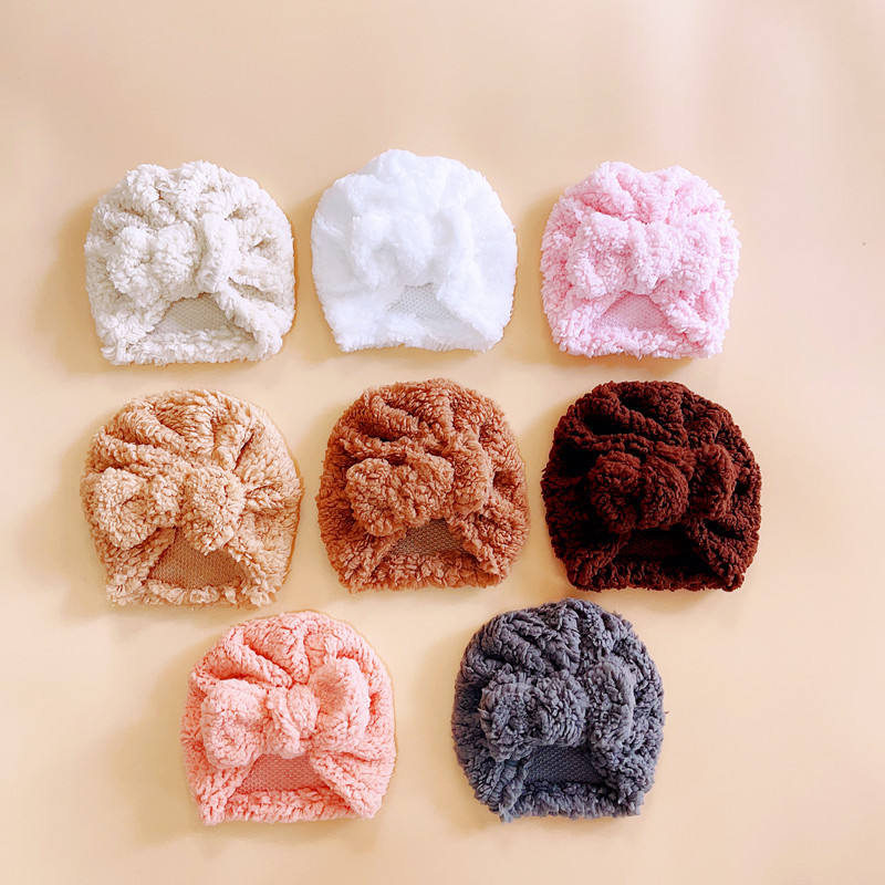 لطيف الوليد الطفل عقدة عمامة ا - مراجعة Infant Beanie Hat With Ears وسعره