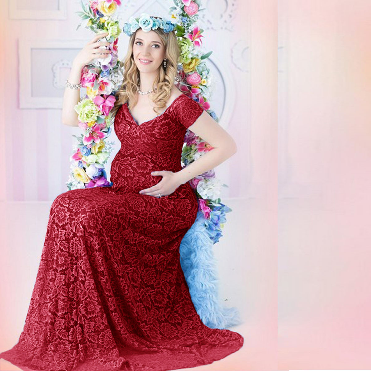 فستان ماكسي للحوامل بتصميم أور - مراجعة Maternity Wear وسعره