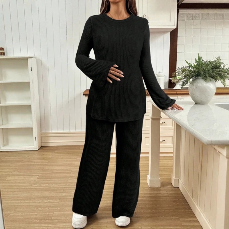 بدلة حمل محبوكة بأكمام طويلة و - مراجعة Maternity Wear وسعره
