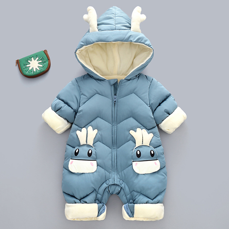 1-3Y الرضع سميكة المخملية السر - مراجعة Cotton Baby Onesies Zipper وسعره