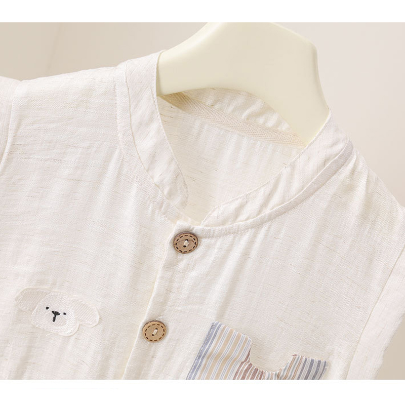 رومبير صيفي للأولاد الصغار مطر - مراجعة Baby Summer Linen Sleeveless Jumpsuit وسعره